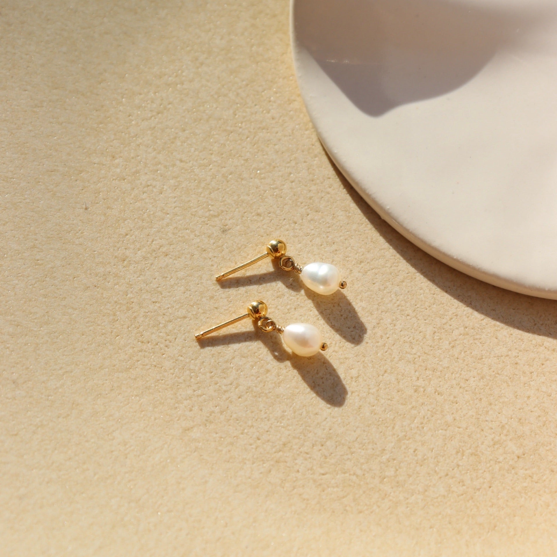 Pearla Studs in 14k gold fill 