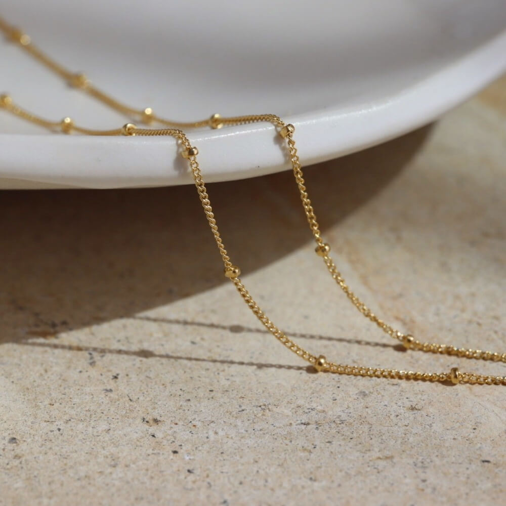 14k gold fill Polka Dot Chain - Token Jewelry