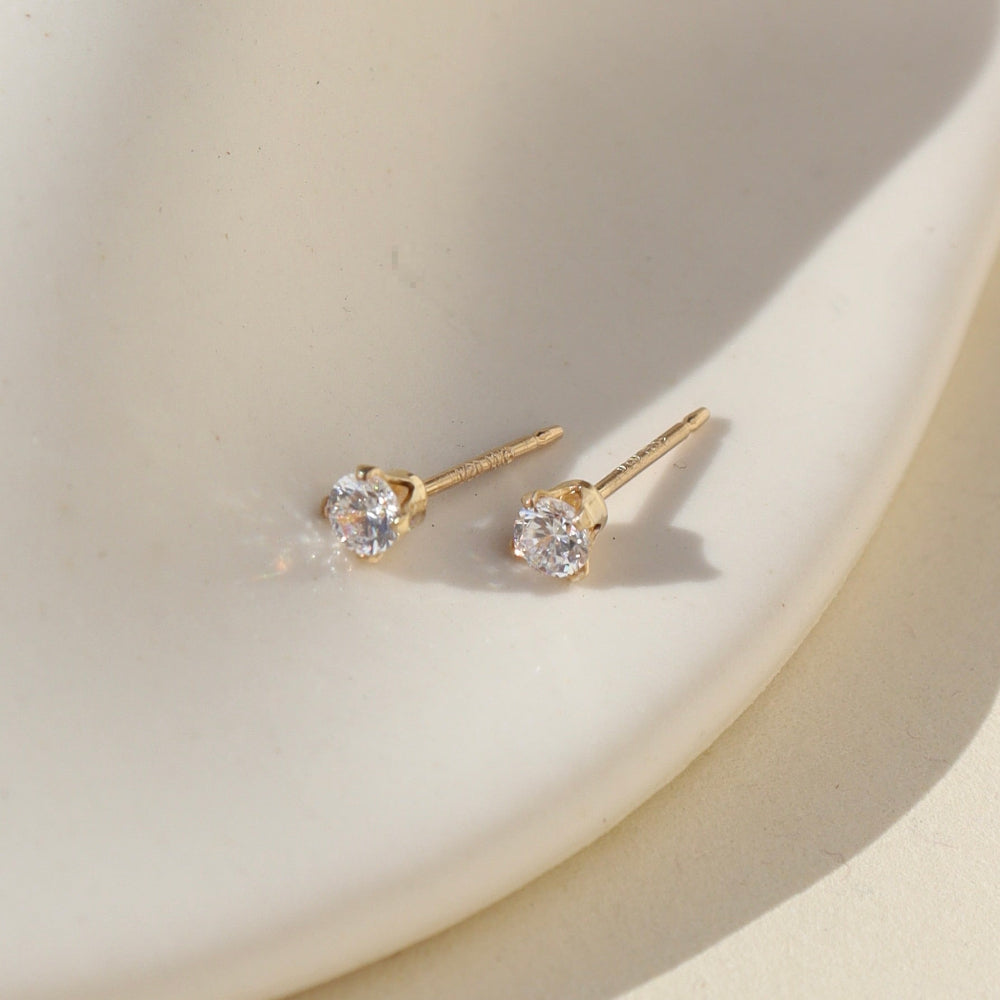 Quinn Stud Earrings. Sterling Silver or 14k Gold Fill. Token Jewelry, handmade, hypoallergenic and waterproof.