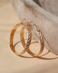 Ripple Hoops in 14k gold fill 