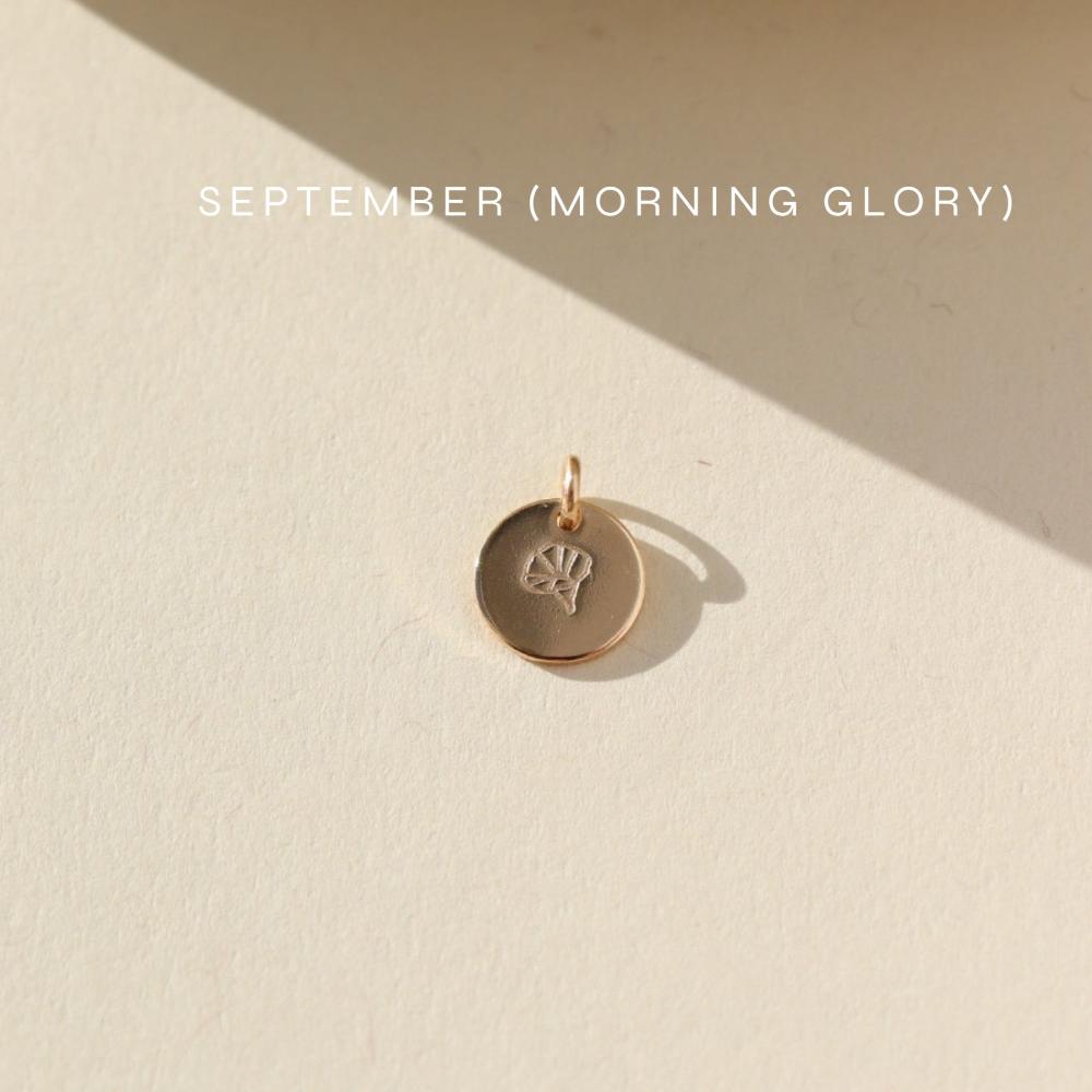 September birth flower charm in 14k gold fill