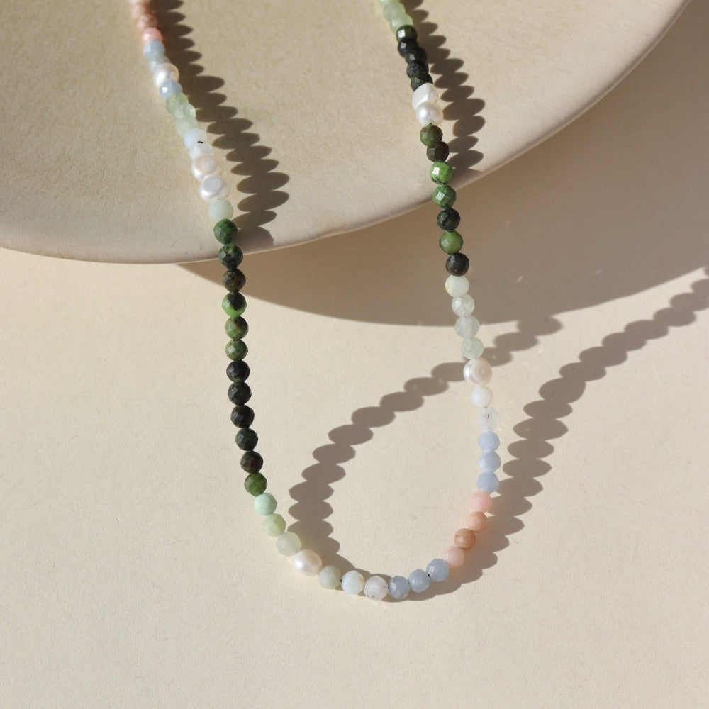 Spring Green Gemstone Necklace