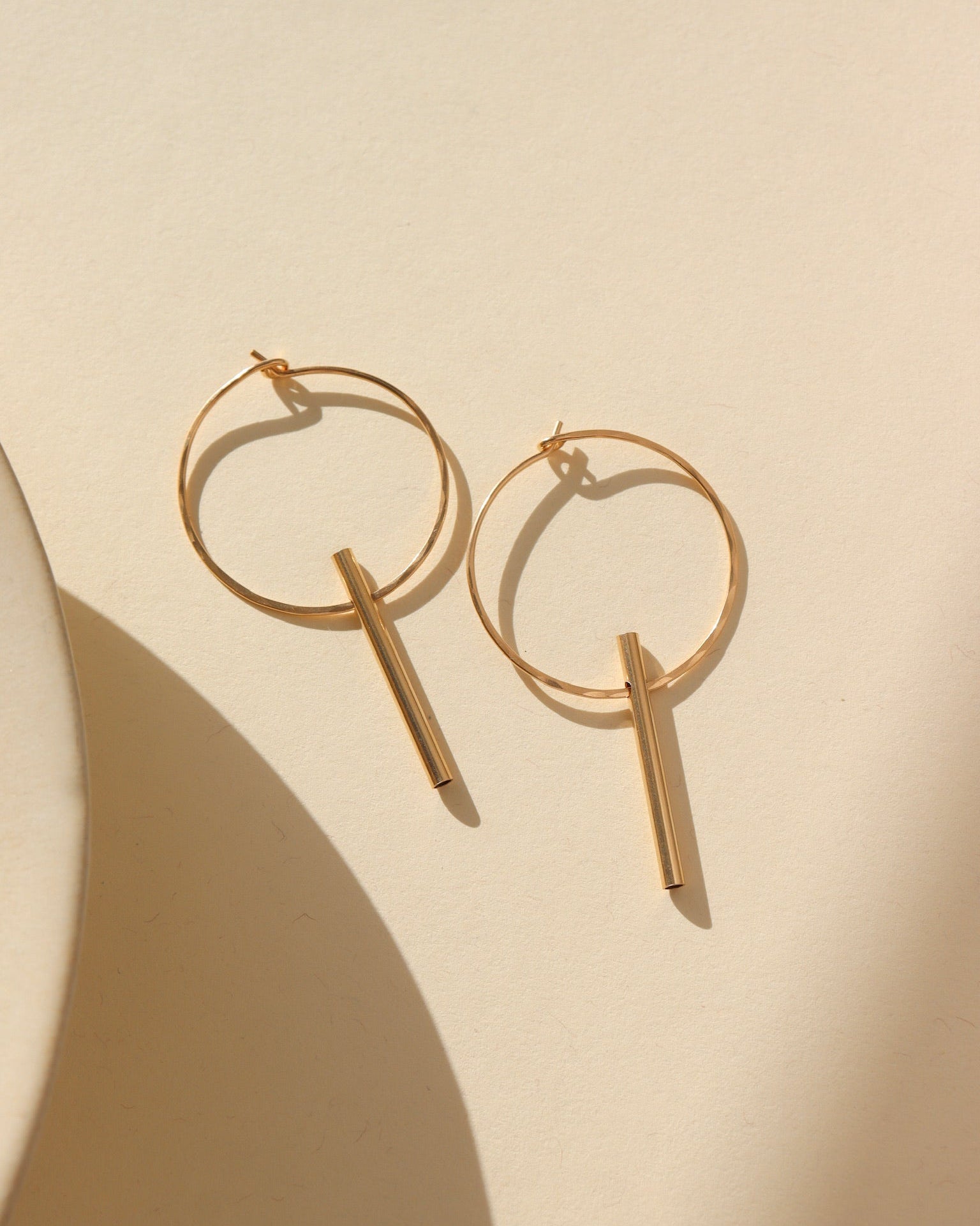 14k gold fill tunnel hoops 