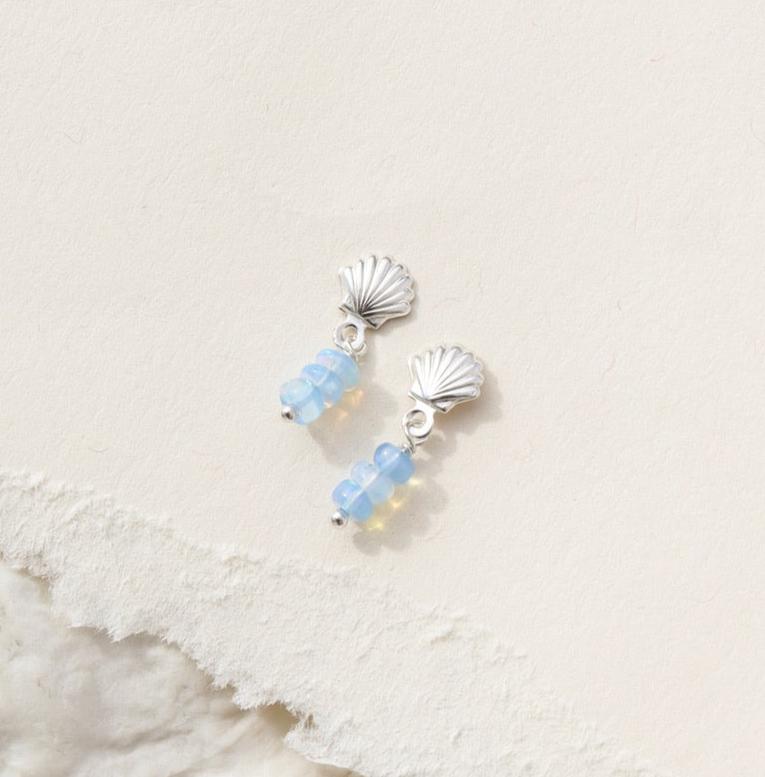 blue 925 sterling silver Seastone Studs