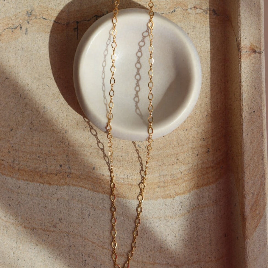 figure eight chain - 14k gold fill - minimal classic stacking or layering necklace - locally handmade in our studio in Eau Claire, WI - Token Jewelry