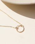 14k gold filled eternity necklace