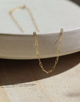 gold chain delicate chain cosette chain small paperclip chain Token Jewelry layered chains - Token Jewelry - Eau Claire Jewelry Store - Local Jewelry - Jewelry Gift - Women's Fashion - Handmade jewelry - Sterling Silver Jewelry - Gold filled jewelry - Jewelry store near me