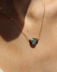 Labradorite Half Moon Necklace - Token Jewelry Designs - gemstone necklaces - minimal everyday jewelry