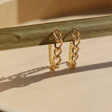 14k gold fill chain earrings | handmade by Token Jewelry in Eau Claire, Wisconsin