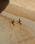 Tiny gold cross stud earring Token Jewelry in Eau Claire, WI