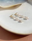 Trillium Pearl Drop Earrings