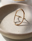 Olivia Ring - Token Jewelry - Oblong oval shape ring - 14k gold fill or sterling silver - locally handmade in our Eau Claire, WI studio