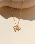 Petite Bow Charm Necklace