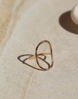 Olivia Ring - Token Jewelry - Oblong oval shape ring - 14k gold fill or sterling silver - locally handmade in our Eau Claire, WI studio