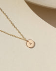 Small Monogram Disc Necklace (3/8")