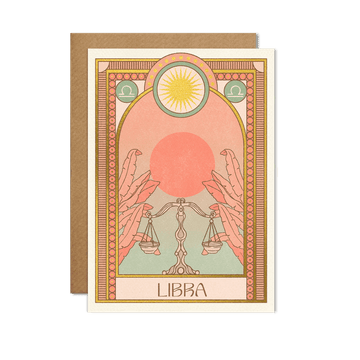 Libra Zodiac Card